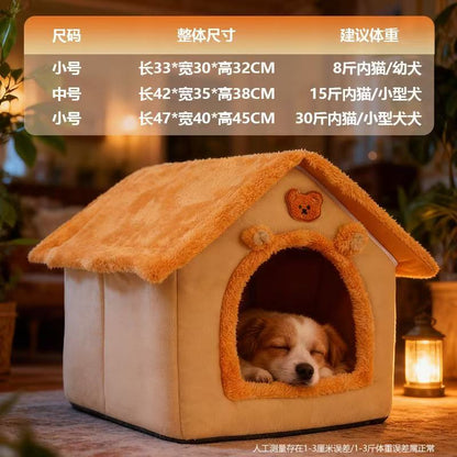 Pet Beds & Rest: Cozy Winter House Beds