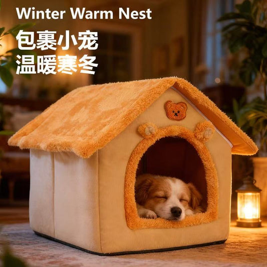 Pet Beds & Rest: Cozy Winter House Beds